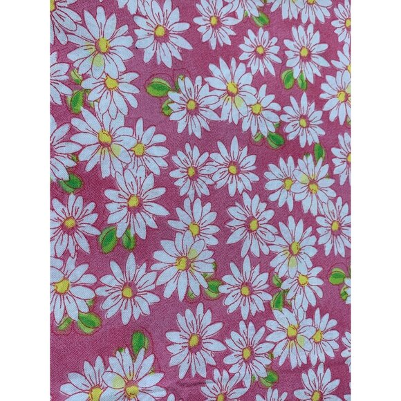 Daisy Flower Pink Floral Fabric 1/2 yard x 36" Craft Sewing Quilting - Picture 1 of 3